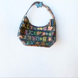 Vintage Dooney & Bourke Signature Bucket Hobo shoulder Handbag Y2K style